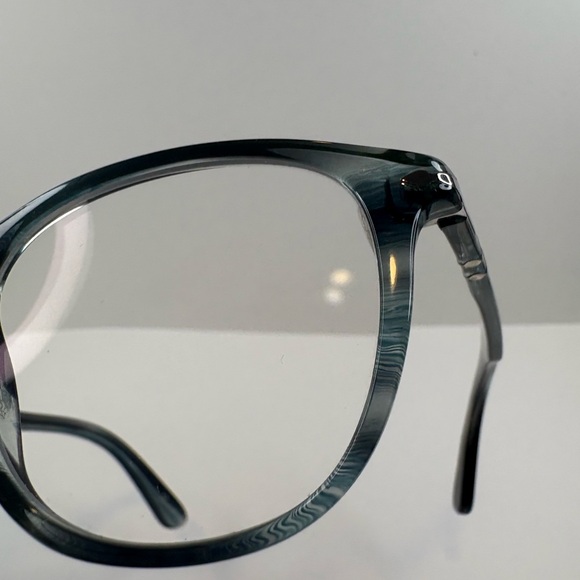 FRAMES ONLY - Persol PO3143-V 1051 Striped Grey Eyeglasses 49•21•145 - Picture 15 of 16